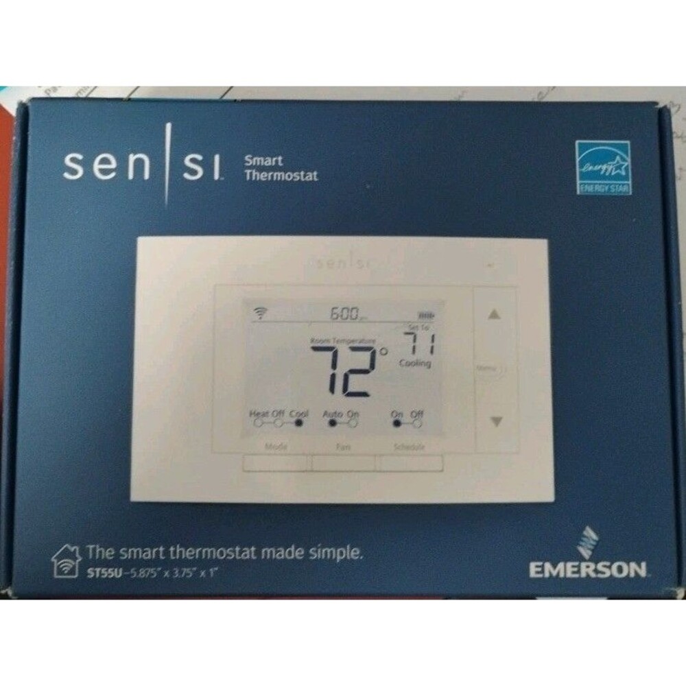 Emerson Sensi Wi-Fi Smart Thermostat ST55U White Energy Star New